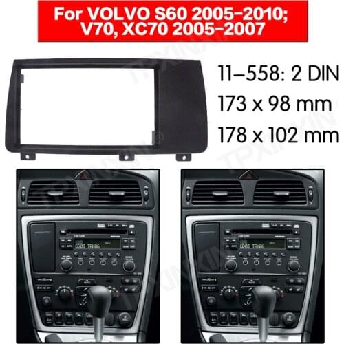 Car radio Frame Panel Auto Radio Stereo Fascia For VOLVO XC70 2004-2007 Dash Plate Facia Panel Mount Trim Kits Frame Adapter