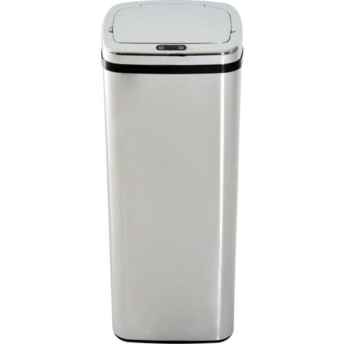 Free Shipping cube cube HOMCOM Trash Smart with Automatic Opening and airtight Stainless Steel 33X25x84 cm