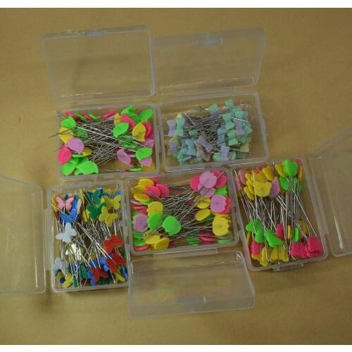 80PCS Patchwork Pin Bird Tulip Flower Button Head Pins DIY Needles Quilting Tool Sewing Accessories Corsage Dressmaking