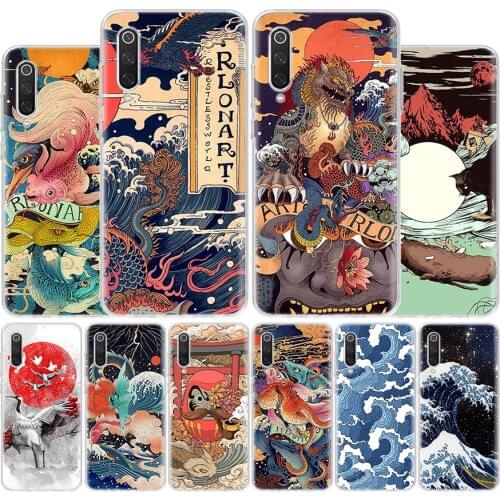 Hot Wave Art Japanese Style Illust Cover Phone Case For Xiaomi Redmi Note 10 9 9S 8T 8 7 6 5 9A 6A 7A 8A 9C K20 S2 Pro Luxury So
