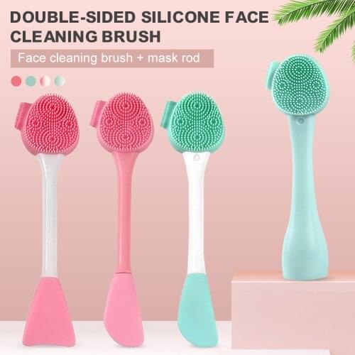Double-sided Silicone Skin Care Brush Facial Cleanser Facial Massage Washing Product Skin Care Brush Tool Makeup Accessories