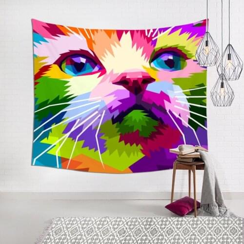 Kawaii Cats Tapestry Wall Hanging Tapestries Wall Blanket Wall Art for Living Room Bedroom Home Decor