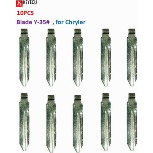 Keyecu 10pcs Remotes Flip Blade Y-35# for KD Remote ,Flip blank uncut key Blade for Chryler