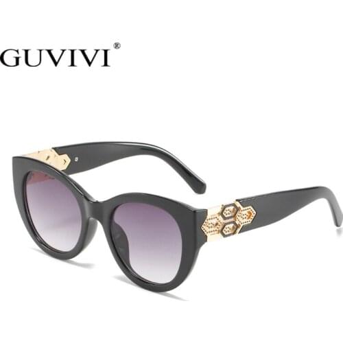 Cat Eye Round Sunglasses Women Men Fashion Gray Gradient Lens Eyeglasses Female Luxury Brand Designer Eyewear UV400 Sun Glasses