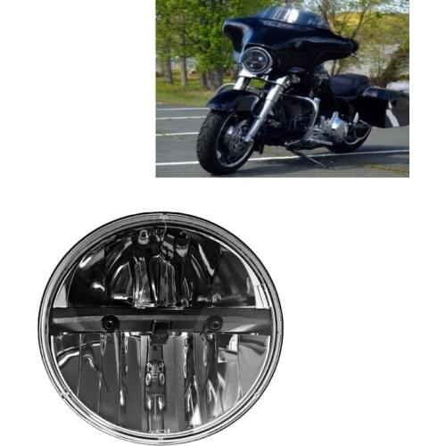 1PC DOT Approved 7Inch Round Metalized LED Reflector Headlight 6000K with Hi-Lo Beam for Motorcycle Headlight Assembly