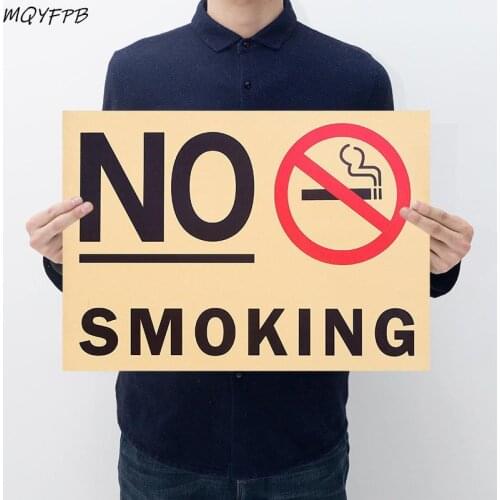 No Smoking Kraft Paper Poster Wall Sticker Decoration Picture Household Goods Gift