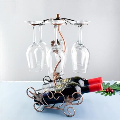 Metal Wine Rack Hanging Wine Glass Holder Countertop Wine Holder Stand Stemware Rack Shelf Bar Display Stand Bracket Decor Gift
