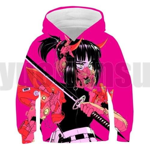Fashion 3D Print Bushido Samurai Hoodie Men Streetwear Children Japan Samurai Anime Oversize Pullover Kids Sweatshirt Pullover