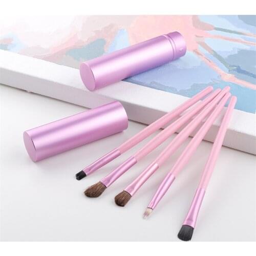 5pcs Professional Travel Portable Micro Eye Makeup Brushes Set Eyeshadow Eyeliner Eyebrow Brush Makeup Brush