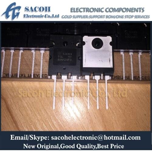 Free Shipping 5Pcs TGL40N120FD 40N120FD TGL40N120 40N120 TO-3PL 40A 1200V Power MOSFET transistor
