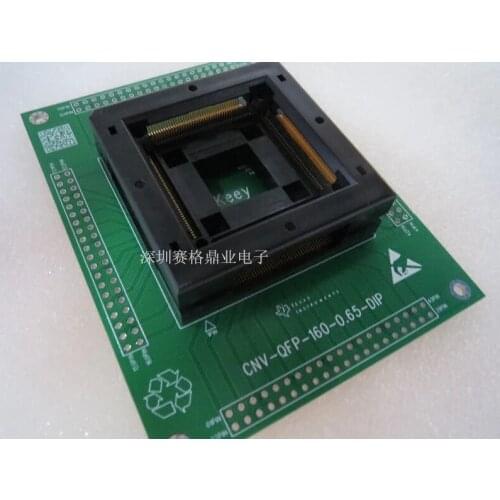 Original TI IC Test Seat CQFP160 TQFP160 Burning Programm QFP160/DIP160 Socket Adapte 0.65MM