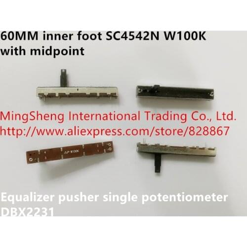 Original new 100% DBX2231 equalizer pusher single potentiometer 6cm inner foot SC4542N W100K with midpoint (SWITCH)