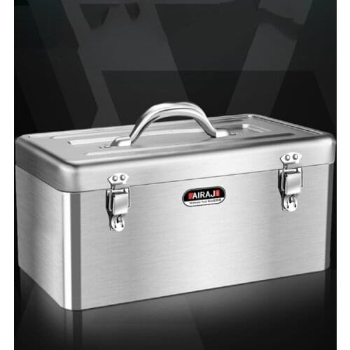 Portable Toolbox Iron Anti-fall Black Alloy Steel Organizer Hardware Toolbox Hard Case Caixa Ferramenta Household Items EK50TB