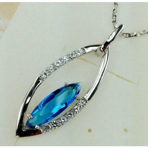 Fleure Esme christmas pendants for Jewelry charms Blue Peridot Morganite Pink Cubic Zirconia Rhodium Plated R880 R882 R884 R886