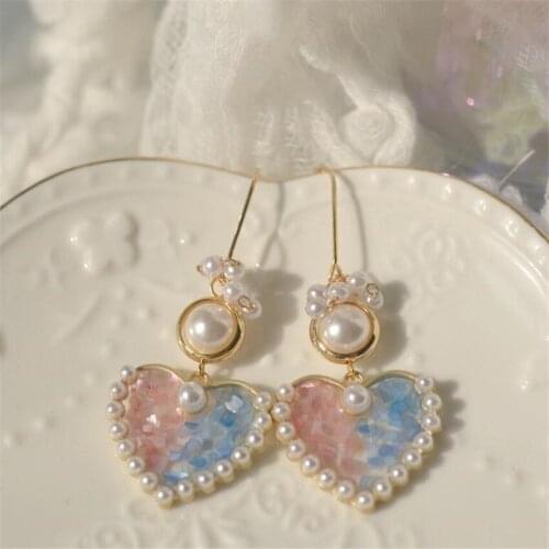 Sweet Dream Flowe Wedding Lolita Girl Heart Earring Studs Sweet Women Earring Gift B1898