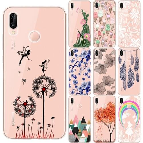 Tinkerbell Ice Cream Floral Unicorn Silicone Coque Case For Huawei P10 P20 P30 Lite P8 P40 Lite Pro Soft TPU Phone Cover