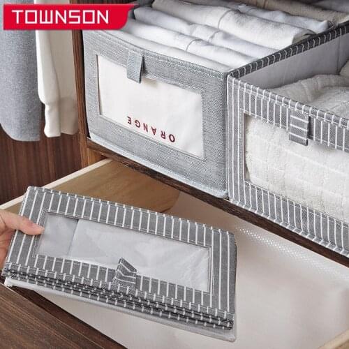 Non-woven foldable storage box toy Sundries storage basket Wardrobe clothes storage organization home storage organizer