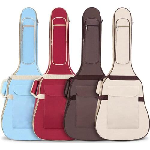 Folk Guitar Bag 10MM Thickened Sponge 40-41 Inch Universal Musical Instrument Bag Soft Waterproof Backpack Carry Case Cover