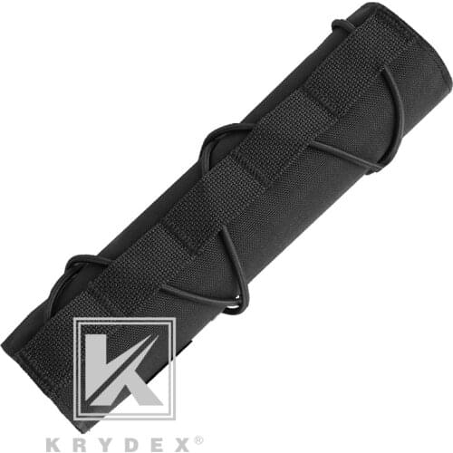 KRYDEX 18CM Tactical Muffler Protective Case Shooting Suppressor Nylon Silencer Protector Cover Accessory For Surefire FA762K