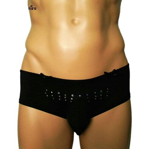 Sissy Panties Diamond Tanga Hombre Sexy Gay Underwear Ropa Interior Black Men Boxers Candy Cherreis Thong