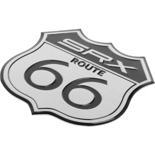 Universal 3D Car Emblem Badge Sticker decorative Metal Route 66 For Cadillac US SRX Ford