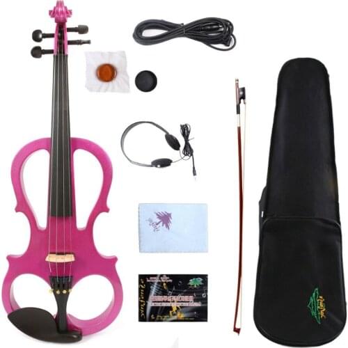 Yinfente Electric Viola Purple Color Ebony Fittings 16inch Advance with Case Bow