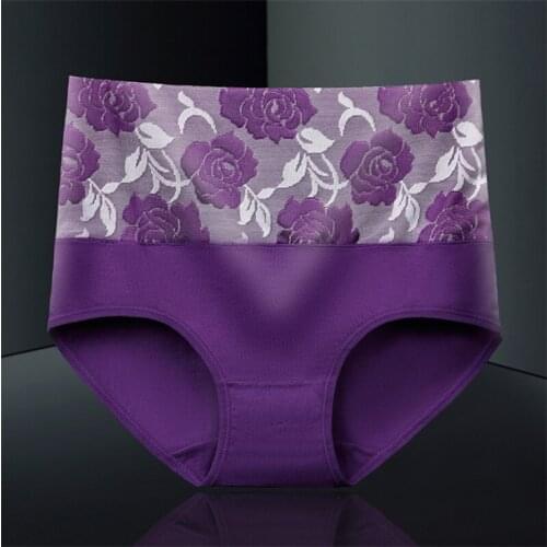 Large Cotton High Waist Belly Contracting Women 's Underwear Printing