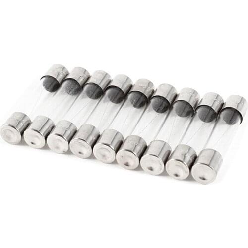 10 Pcs Fast Blow Type Glass Tube Fuses 6X30mm 250V 0.5A