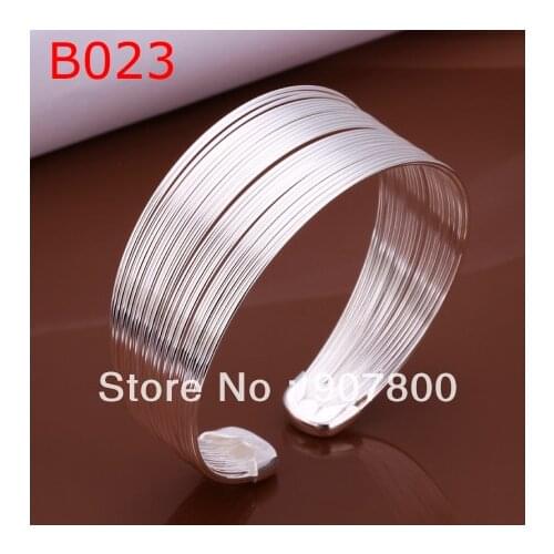 2016 new design multi-line Silver color charm bangles fashion jewelry for women wedding anniversary gift good quality