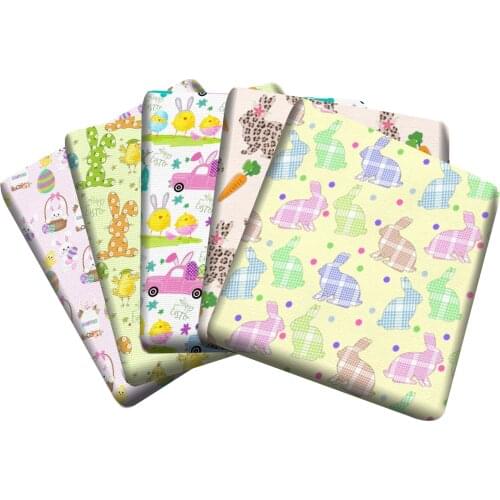 David accessories Easter Egg Rabbit Polyester Cotton Fabric for Tissue Kids Home Textile Curtain Sewing Tilda,c14603