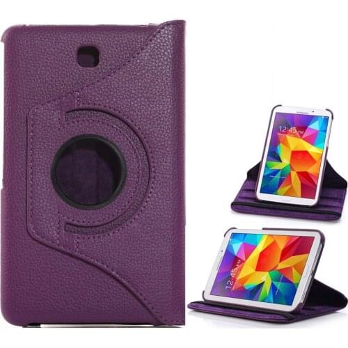 Cover Case For Samsung Galaxy Tab 4 8 SM-T330 360 Degree Rotating PU Leather Flip Case Tab4 8inch T331 T335 Tablet Screen Glass