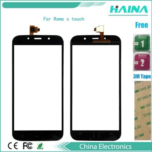 Black Gold For UMI ROME ROME X Touch Screen Perfect Repair Parts Touchscreen Sensor Feeling Mobile Phone Touch Panel 10pcs/lot