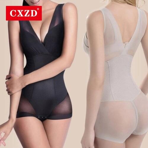 CXZD Lady Slimming Burn Fat Briefs Shapewear Tummy Slim Bodysuit Full Body Shaper Slimming Underwear Vest Bodysuits Jumpsuit L-X