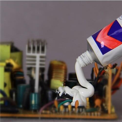 Kafuter 45g Silicone Industrial Adhesive K-704 RTV Silicone Rubber White Glue PCB board Electronic Silicone Gel adhesive