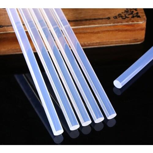 5Pcs/Sets 7mm x 100mm Hot Melt Gun Glue Sticks Plastic Transparent Sticks For Glue Gun Home Power Heat Pistol Tool Accessories