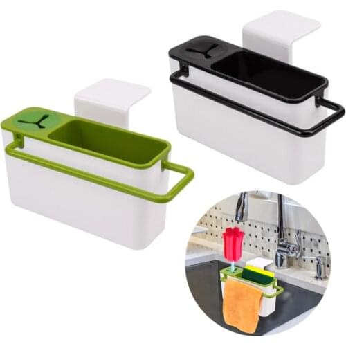 Kitchen Storage Racks Kitchenware Draining Sink Aid Organizer Brush Sponge Cleaning Cloth Holder Kitchen Organization Container