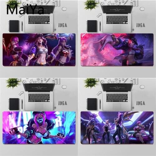 Maiya Top Quality League of Legends KDA KaiSa Akali Unique Desktop Pad Game Mousepad Free Shipping Large Mouse Pad Keyboards Mat
