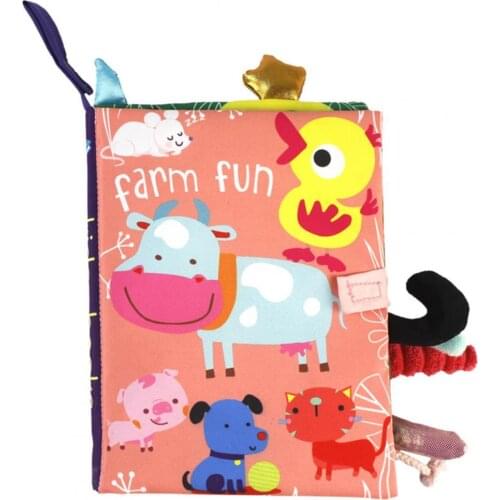 Multifunctional Tear-Proof Ringing Paper Tail Cloth Book Baby Educational Toy