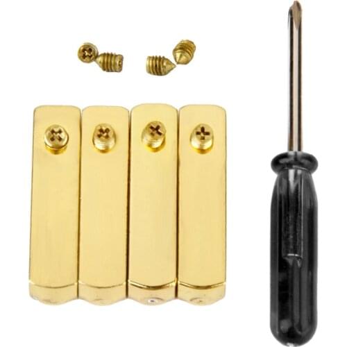 Set of Four Shoe Laces Tips Aglets Gold Color DIY for All Sneakers with Standard Shoelaces