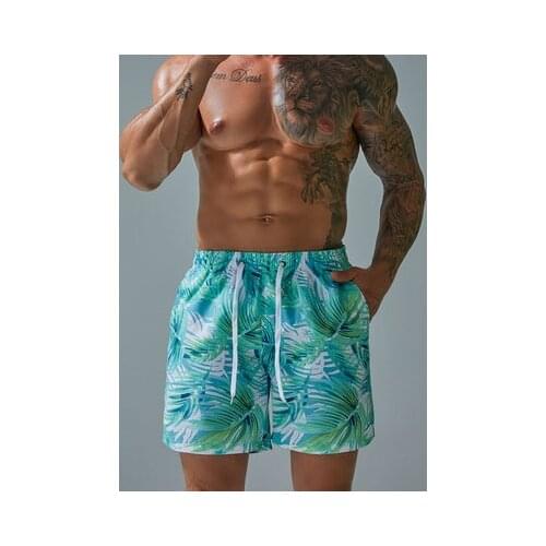 New Leisure Swimsuit Men Swimwear Summer Beach Mens Shorts Printing Swimming Shorts For Men Quick Dry Maillot De Bain Homme