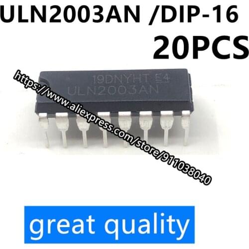 20PCS/LOT Straight plug ULN2003A ULN2003AN DIP-16 driver chip brand new