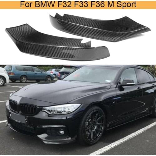 Carbon Fiber Front Bumper Splitters Spolier for BMW 4 Series F32 F33 435i M Sport 2014-2017 Car Front Bumper Splitters Lip FRP
