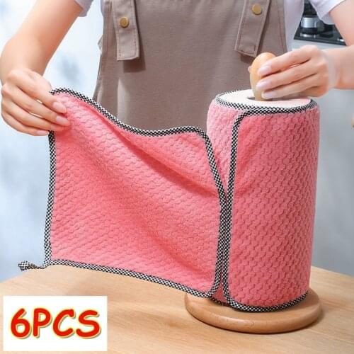 Household Cleaning Cloth Dish Towel ,Kitchen Rag Microfiber Towel For Washing Dishes Cooktop ,Non-stick Oil Cleaning Supplies