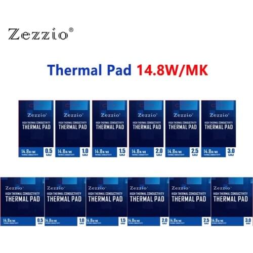 Zezzio high performance Multi-Size thermal pad 12.8W/MK for CPU/GPU Graphics Card Motherboard Silicone Pad thermal conductivity