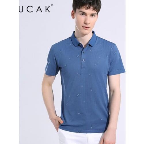 UCAK Brand Classic Turn-Down Collar Short Sleeve Silk Polo-Shirts Men Clothes Summer New Streetwear Casual Tees Male Homme U5620