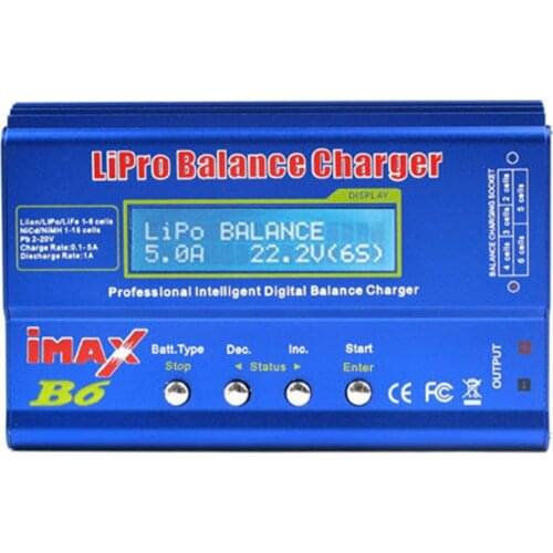 IMAX B6 AC 80W B6AC RC Charger 6A Dual Channel Balance Charger Li-ion Nimh Nicd Lipo Battery Digital LCD Screen Discharger