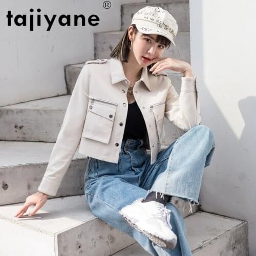 2021 Women Spring Korean Autumn Clothes Real Leather Clothes for Womens Genuien Sheepskin Coats Cuero Genuino TN1892