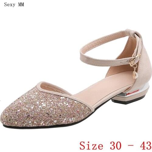 Girl Pumps Women Oxfords Career D'Orsay Shoes Low Heels Woman Low Heel Shoes Small Plus Size 30 31 32 33 - 40 41 42 43