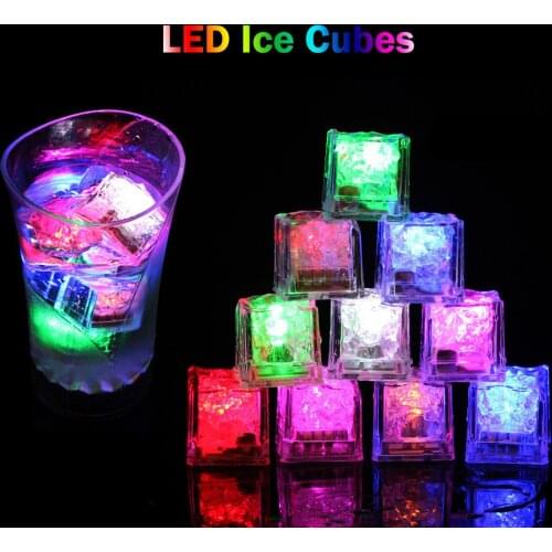 #1pcs Led Ice Cubes Glowing Party Ball Flash Light Luminous Neon Wedding Festival Christmas Bar Wine Glass Decoration Supplies