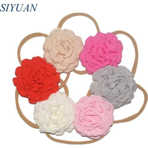 20pcs/lot 3.5 inch Chic Burned South Korea Hemp Fabric with Nylon Headband Eco-friendly Hair Accessories Various Color HB049
